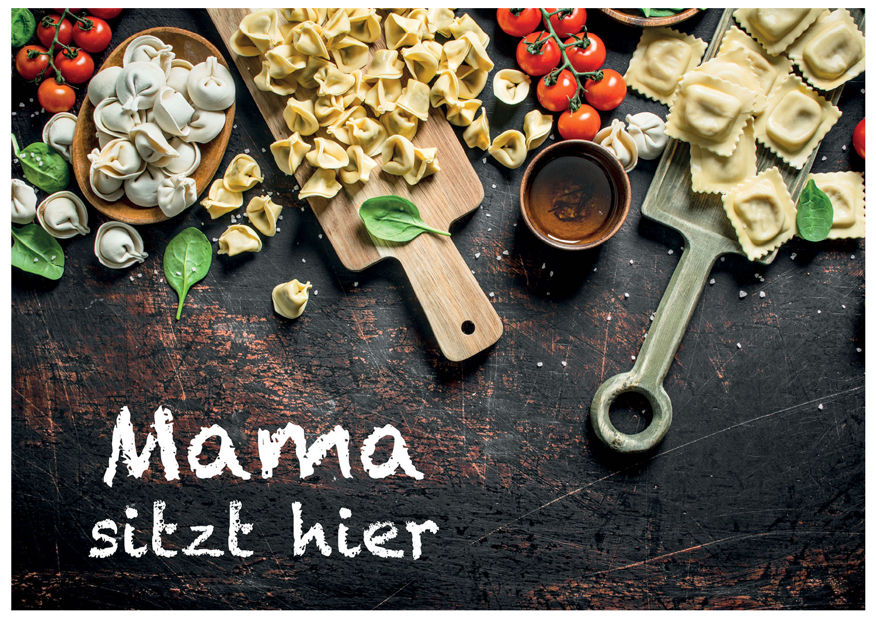 Pasta-Tischset. Mit deinen Namen. Laminiert. copyshop-roethenbach.de